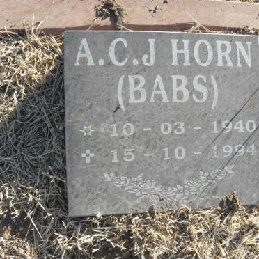 HORN J.H.C. 1932-2000 &amp; A.C.J. 1940-1994 