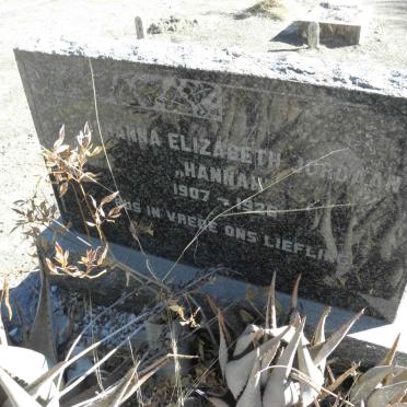 JORDAAN Johanna Elizabeth 1907-1926