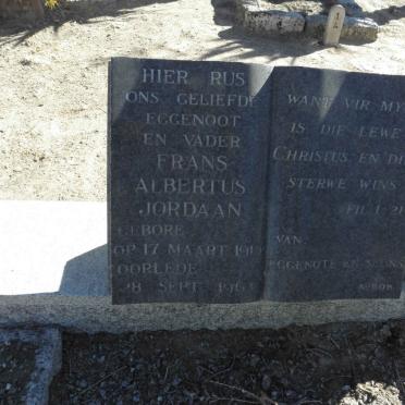 JORDAAN Frans Albertus 1915-1963