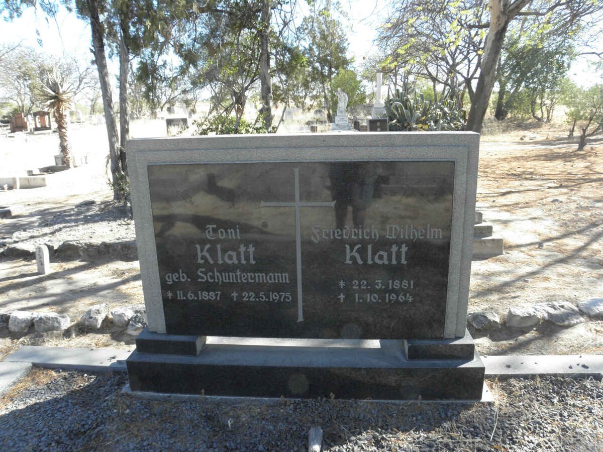 KLATT Friedrich Wilhelm 1881-1964 &amp; Toni SCHUNTERMANN 1887-1975