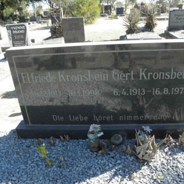 KRONSBEIN Gert 1913-1974 &amp; Elfriede 1917-1998
