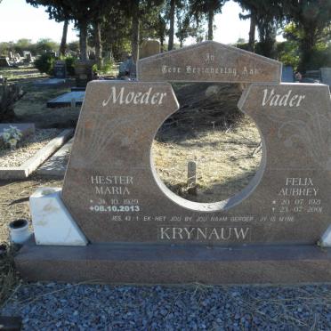 KRYNAUW Felix Aubrey 1921-2001 &amp; Hester Maria 1929-2013