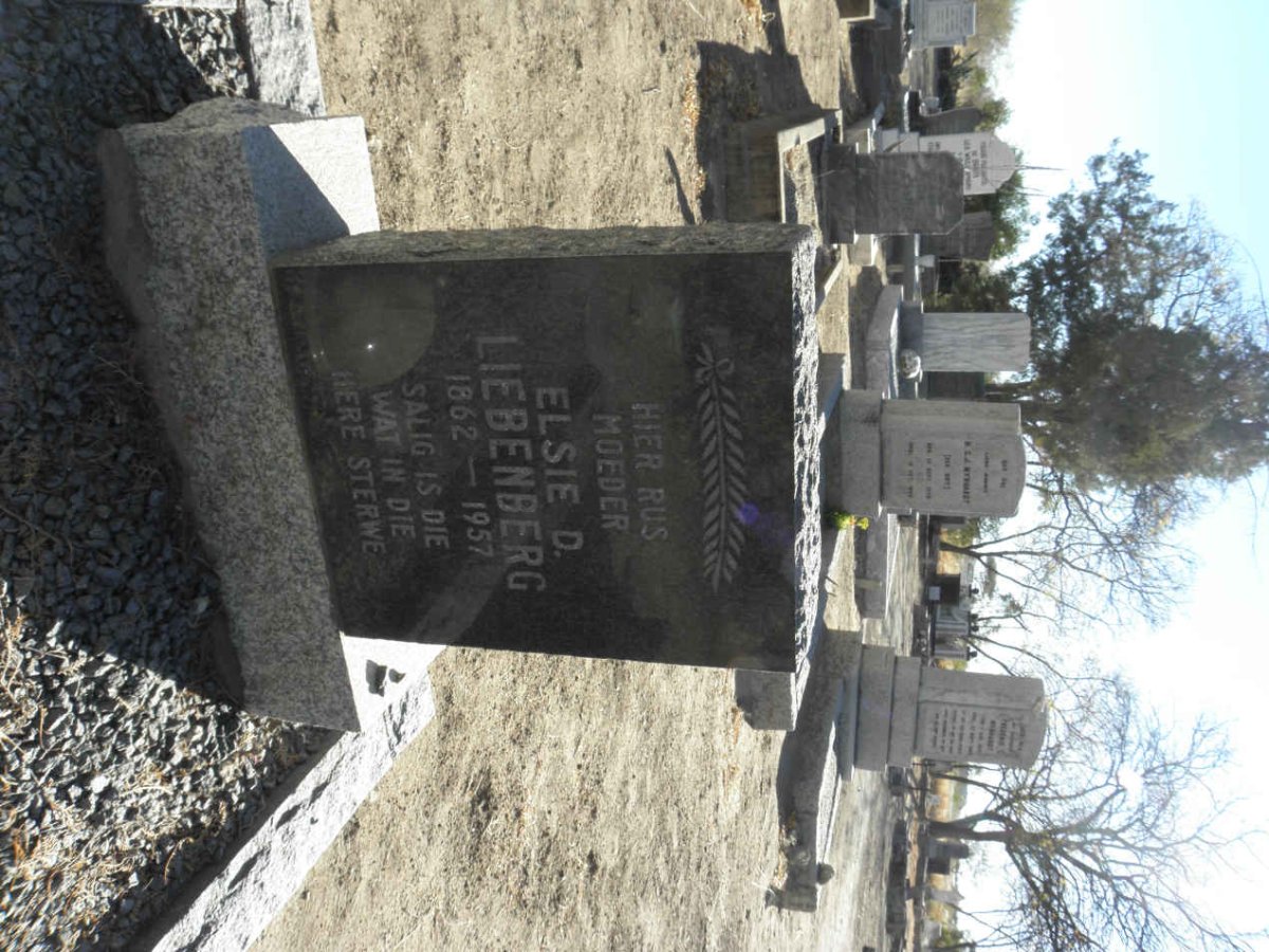 LIEBENBERG Elsie D. 1862-1957