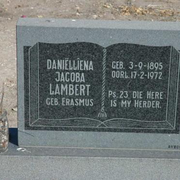 LAMBERT Daniëlliena Jacoba nee ERASMUS 1895-1972