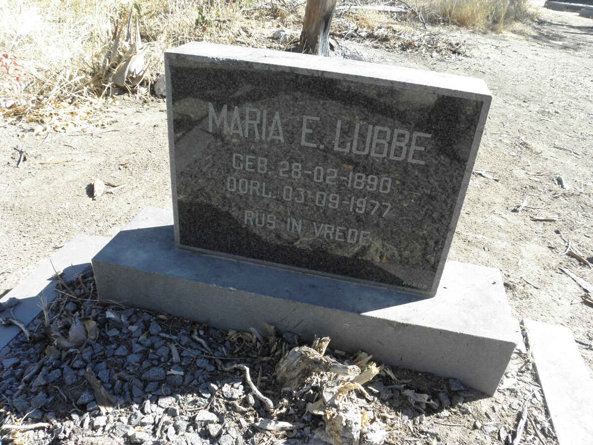 LUBBE Maria E. 1890-1977