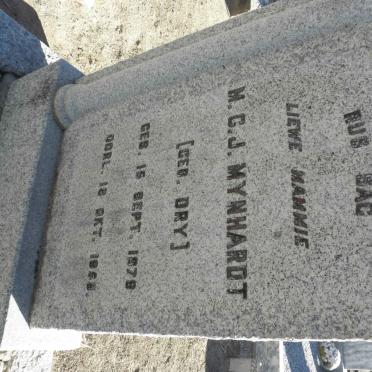 MYNHARDT M.C.J. nee DRY 1879-1959