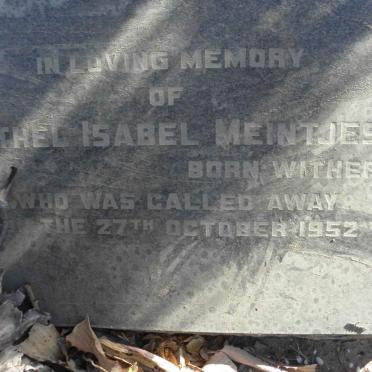 MEINTJES Ethel Isabel nee WITHER -1952