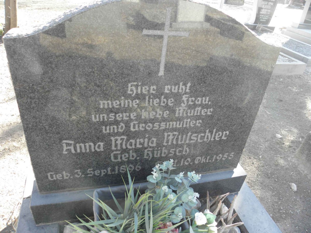 MUTSCHLER Anna Maria nee HUBSCH 1896-1955