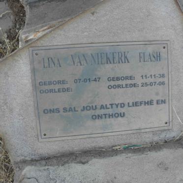 NIEKERK Flash, van 1938-2006 &amp; Lina 1947-