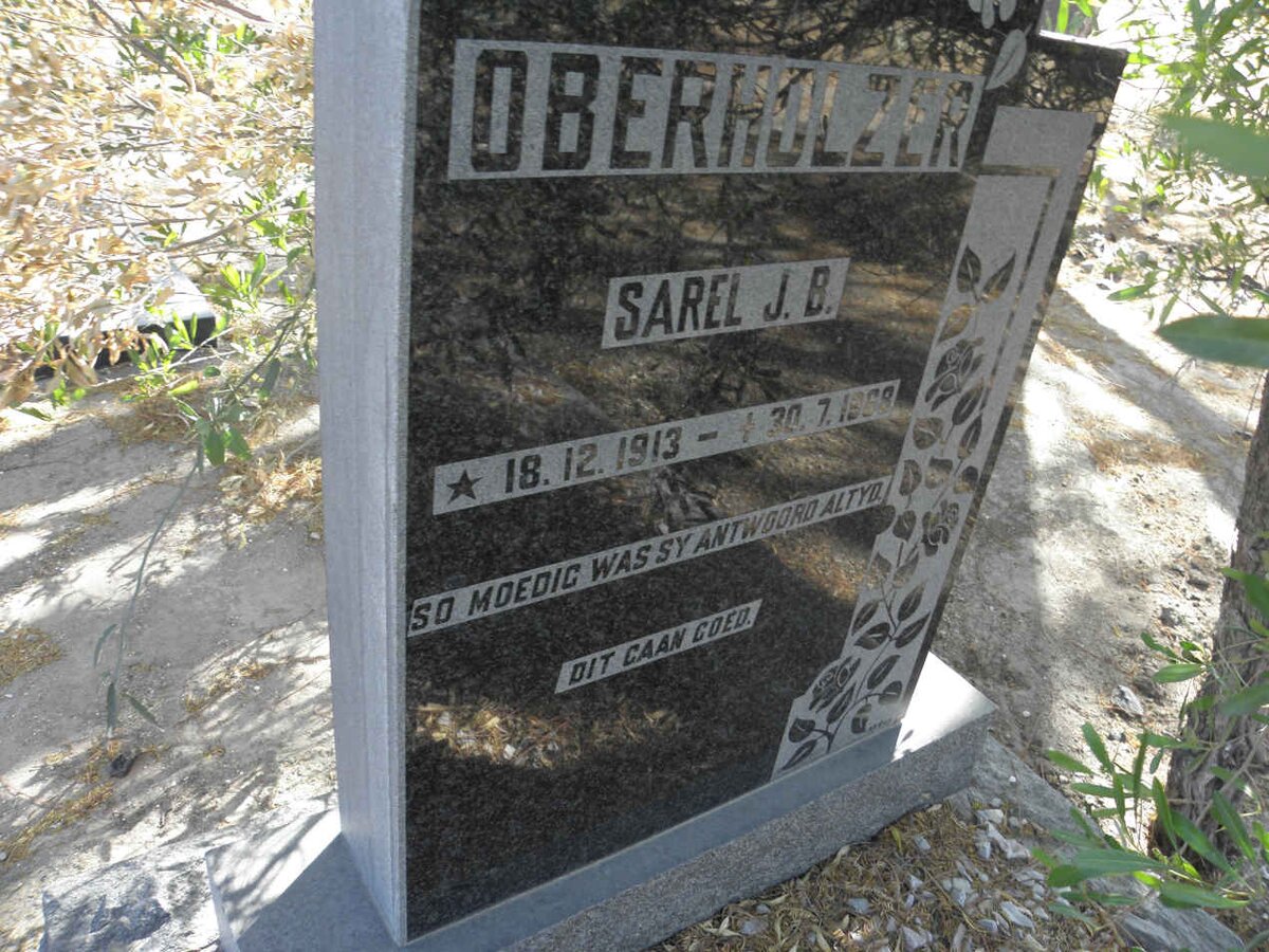 OBERHOLZER Sarel J.B. 1913-1968