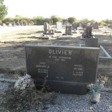 OLIVIER Gerhard D. 1933-1987 &amp; Delene 1938-1987