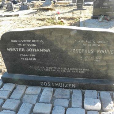 OOSTHUIZEN Josephus Fourie 1932-1996 &amp; Hester Johanna 1928-2010
