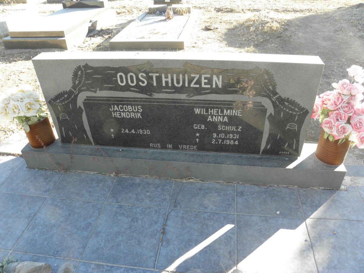 OOSTHUIZEN Jacobus Hendrik 1930- &amp; Wilhelmine Anna SCHULZ 1931-1984