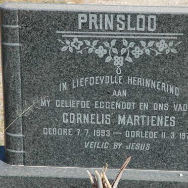 PRINSLOO Cornelis Martienes 1893-1972