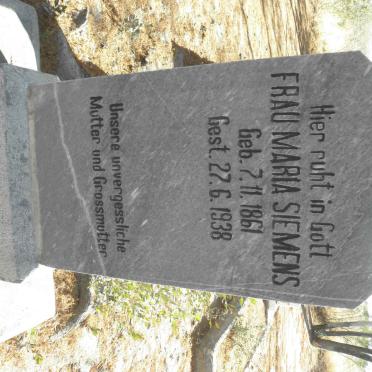 SIEMENS Maria 1861-1938