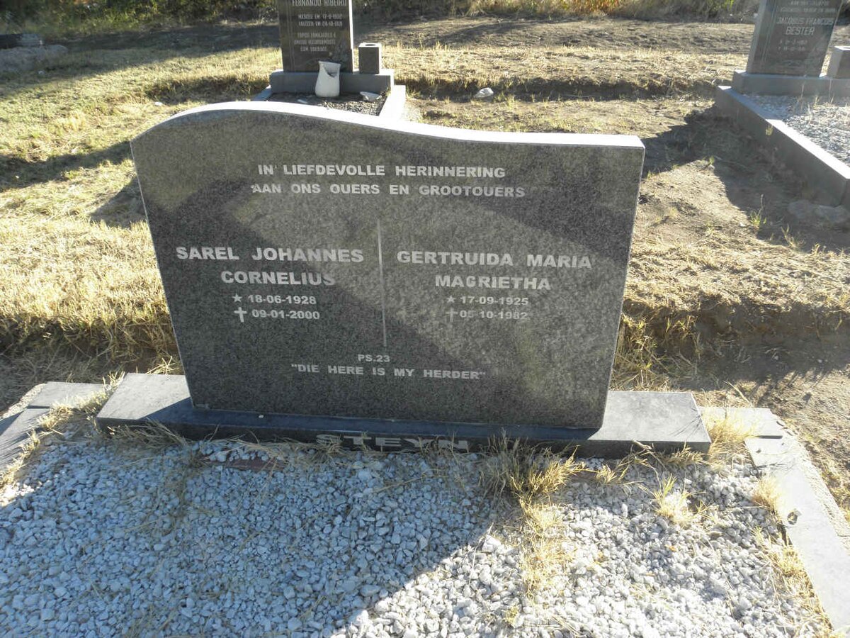 STEYN Sarel Johannes Cornelius 1928-2000 &amp; Gertruida Maria Magrietha 1925-1982