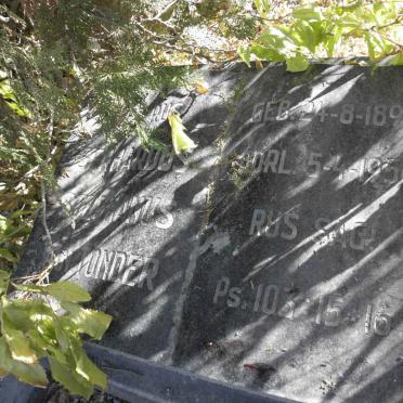 TONDER Gerhardus Stephanus, van 1899-1956