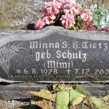 TIETZ Minna S.H. nee SCHULZ 1928-2002