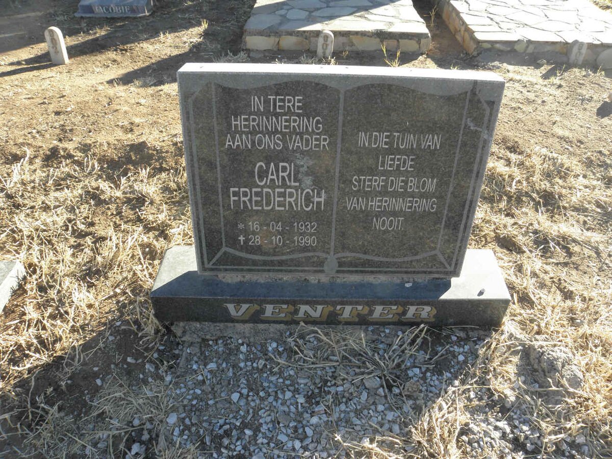 VENTER Carl Frederich 1932-1990