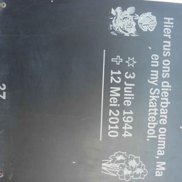 MERWE Maria Johanna, v.d. nee POTGIETER 1944-2010