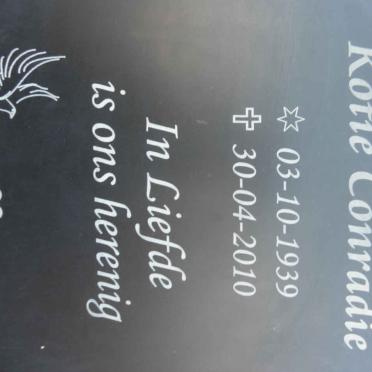 CONRADIE Kotie 1939-2010