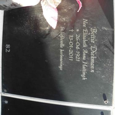 DIEKMANN Elizabeth Anna nee HATTINGH 1921-2011