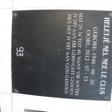 NEL Heletje nee LE CLUS 1946-2012