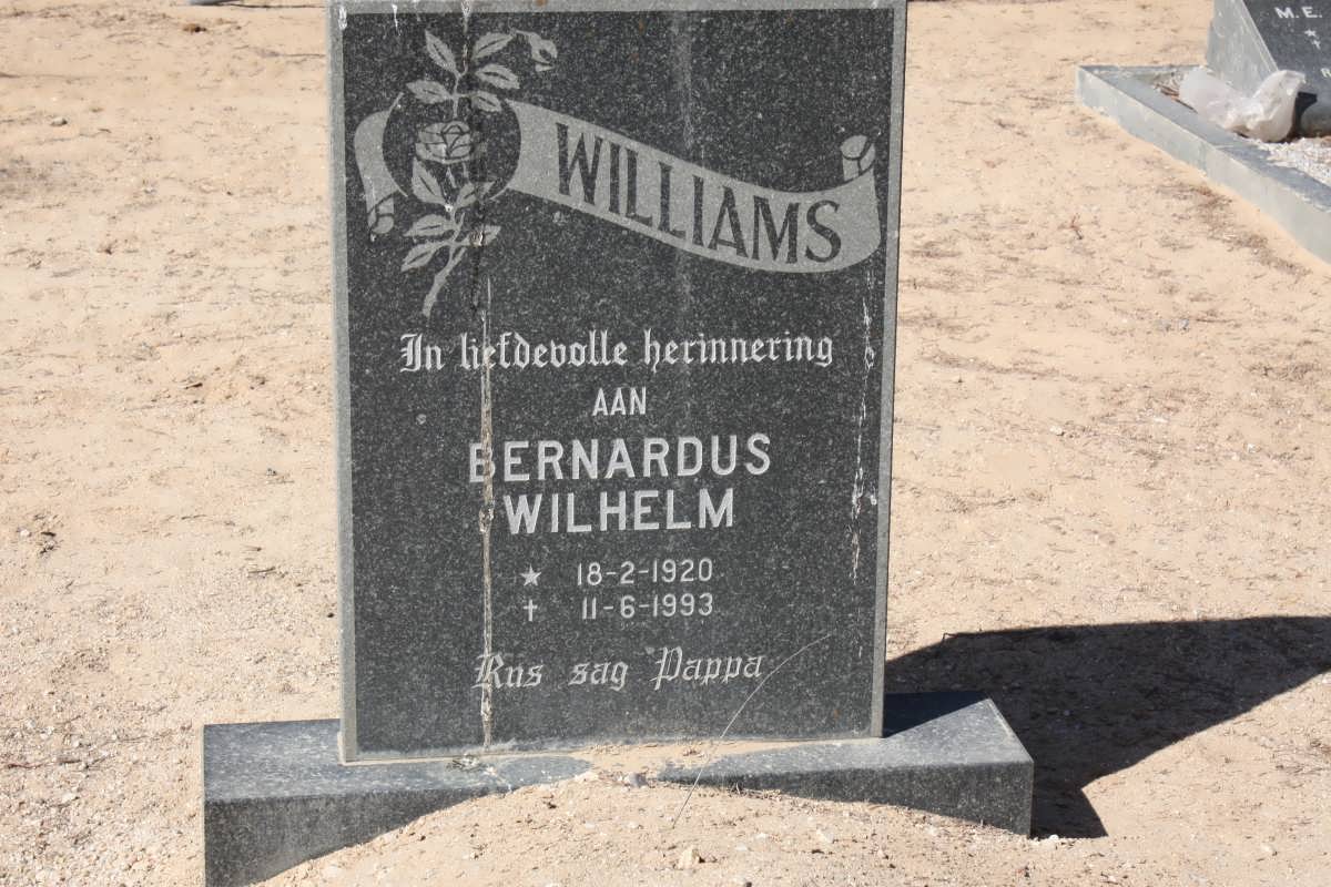 WILLIAMS Bernardus Wilhelm 1920-1993