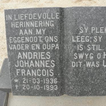 ? Andries Johannes Francois 1936-1993