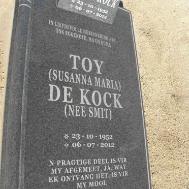 KOK Susanna Maria, de nee SMIT 1952-2012