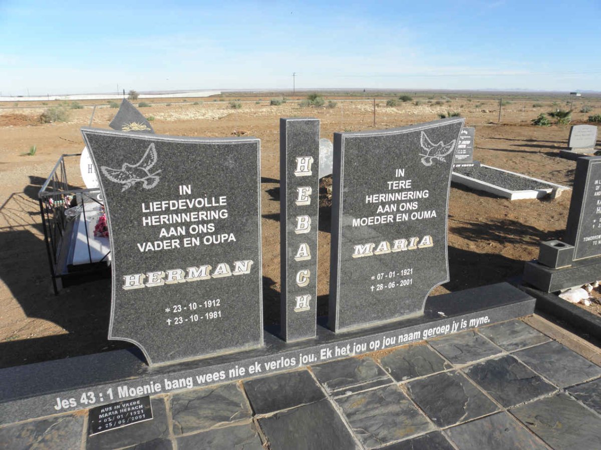 HEBACH Herman 1912-1981 &amp; Maria 1921-2001