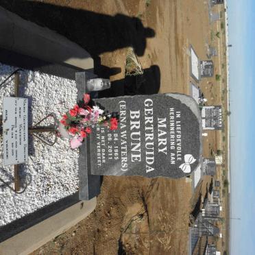 BRUNE Mary Gertruida nee WATERS 1965-2011