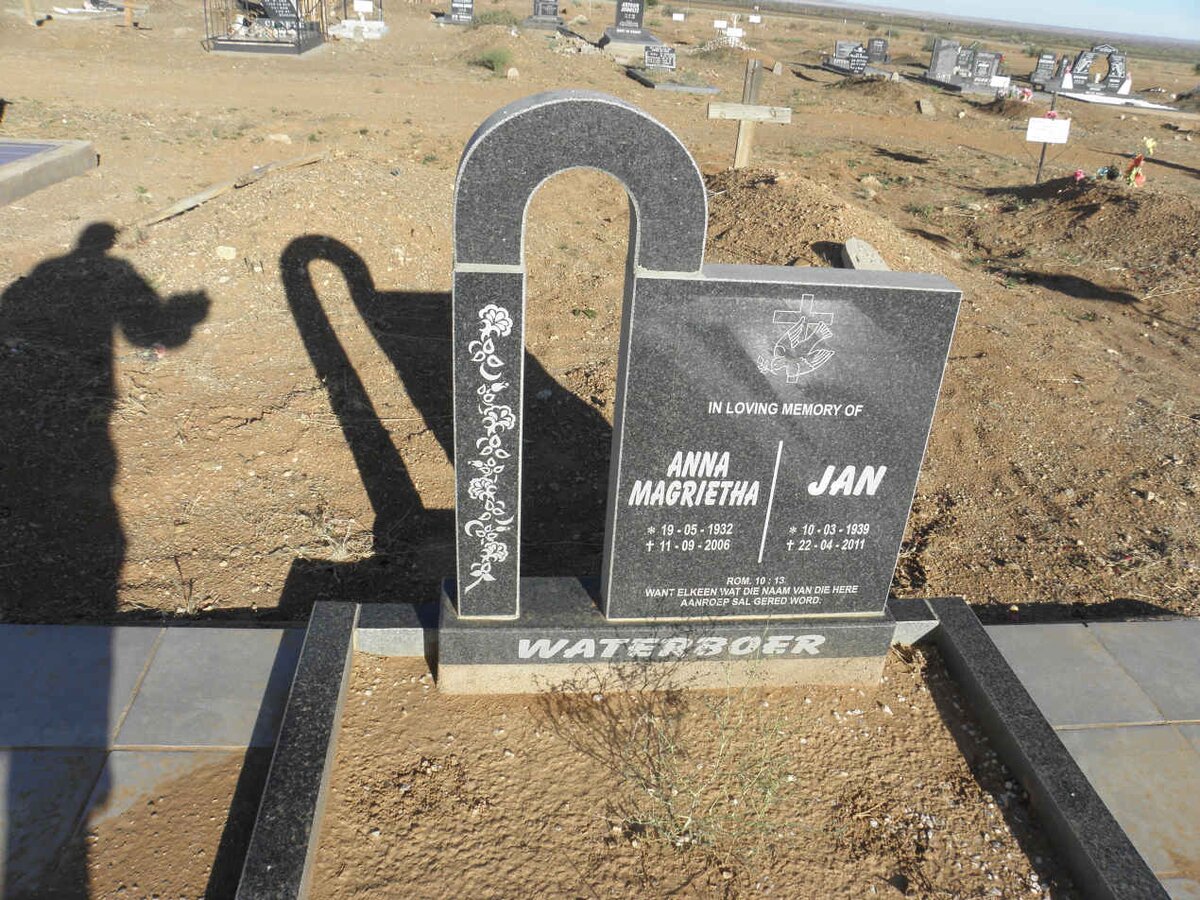 WATERBOER Jan 1939-2011 &amp; Anna Magrietha 1932-2006