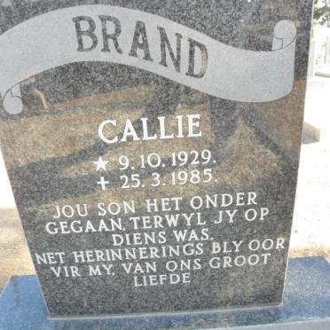 BRAND Callie 1929-1985