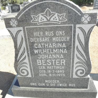 BESTER Jacobus Marthinus 1894-1958 &amp; Catharina Wilhelmina Johanna HATTINGH 1895-1975