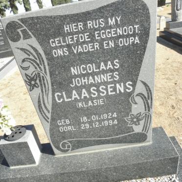 CLAASSENS Nicolaas Johannes 1924-1994