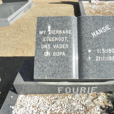 FOURIE Hansie 1904-1987