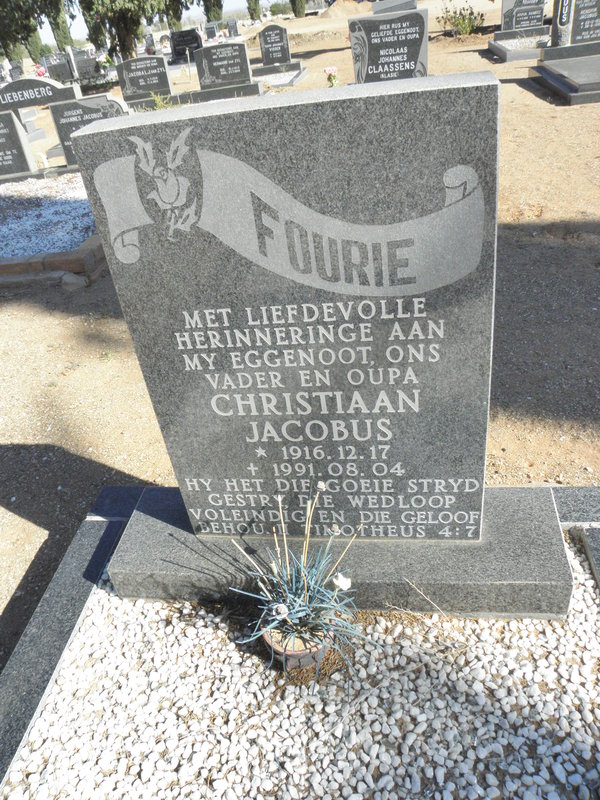 FOURIE Christiaan Jacobus 1916-1991