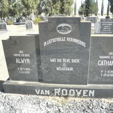 ROOYEN Alwyn, van 1895-1970 &amp; Catharina 1903-1989