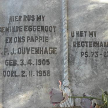 DUVENHAGE G.P.J. 1905-1958