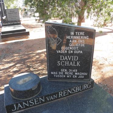 RENSBURG David Schalk, Jansen van 