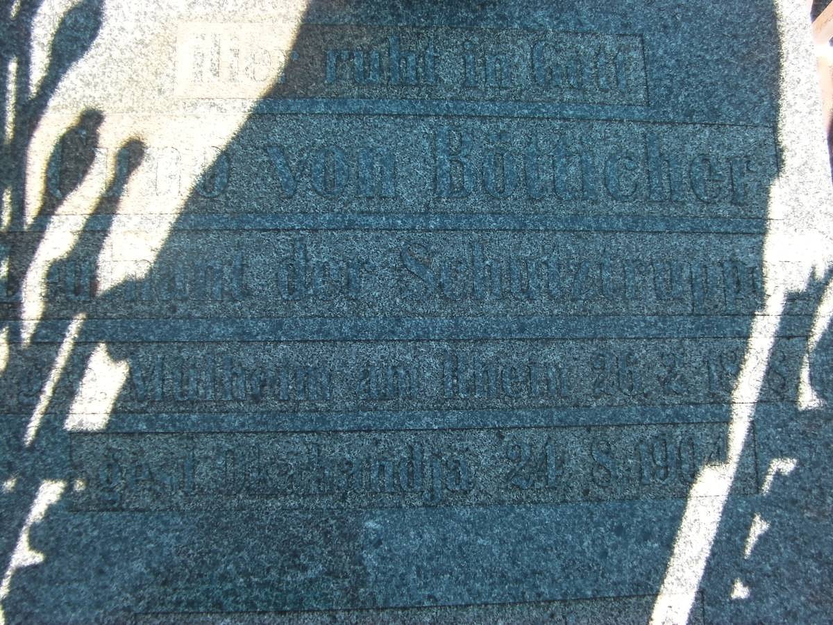 BÖTTICHER Cuno, von 1878-1904