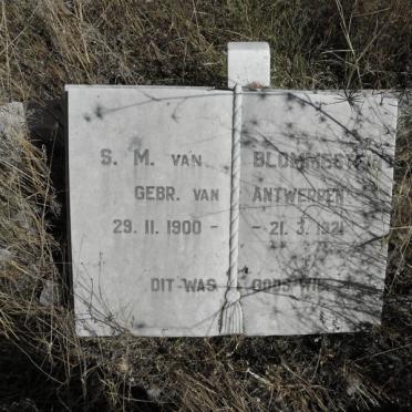 BLOMMESTEIN S.M., van nee VAN ANTWERPEN 1900-1921