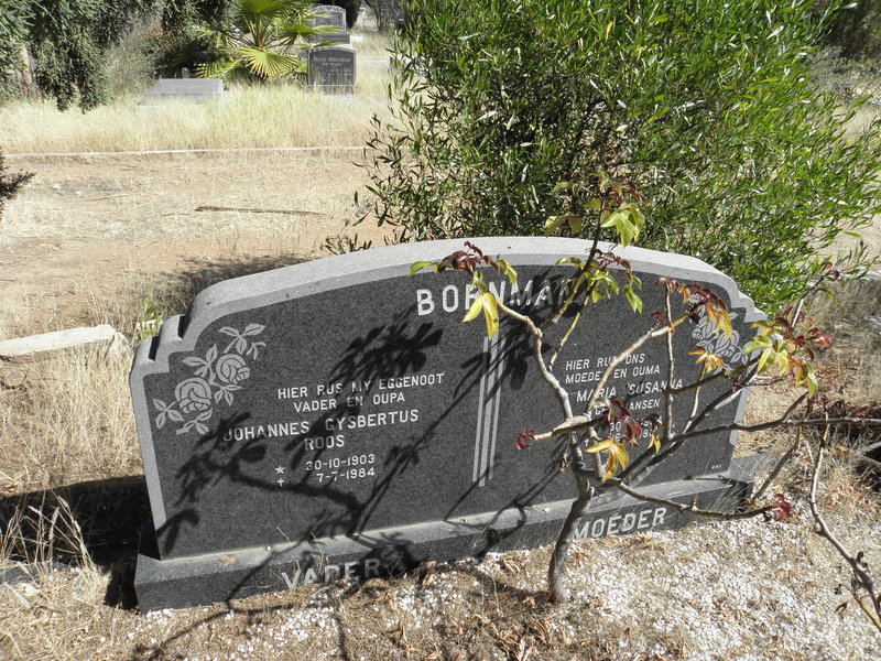 BORNMAN Johannes Gysbertus Roos 1903-1984 &amp; Maria Susanna JANSEN ?-?