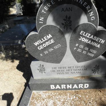 BARNARD Willem George 1925- &amp; Elizabeth Johanna 1930-1999