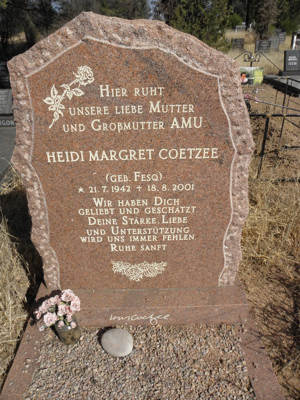 COETZEE Heidi Margret nee FASQ 1942-2001