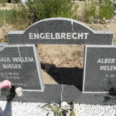 ENGELBRECHT Schalk Willem Burger 1936-2008 &amp; Albertha Helena 1959-