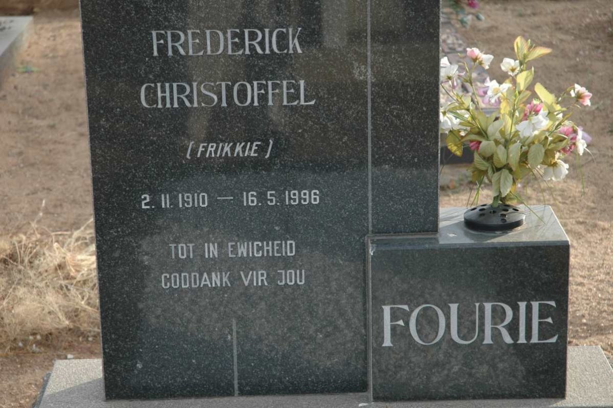 FOURIE Frederick Christoffel 1910-1996