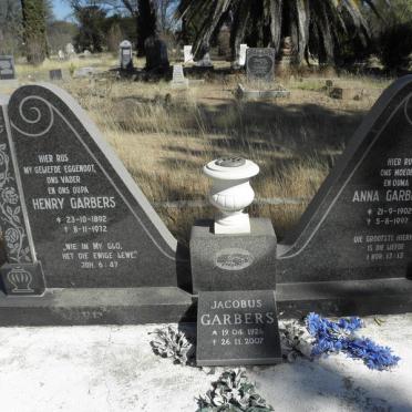 GARBERS Henry 1892-1972 &amp; Anna 1902-1997 :: GARBERS Jacobus 1926-2007