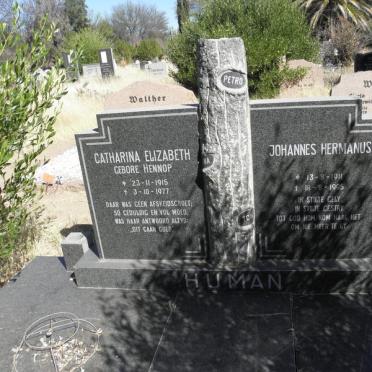 HUMAN Johannes Hermanus 1911-1995 &amp; Catharina Elizabeth HENNOP 1915-1977